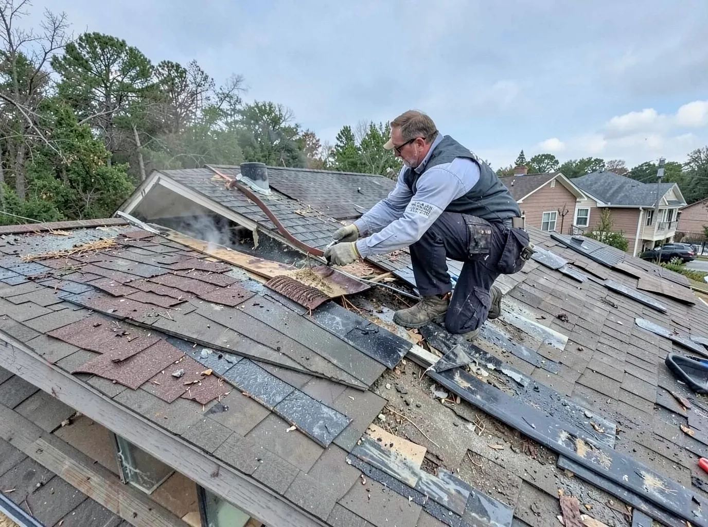 Storm Damage Roof Repair in Norman